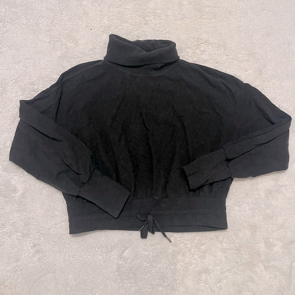 Sweaty Betty Melody Luxe Fleece Pullover in Charcoal Grey Marl
